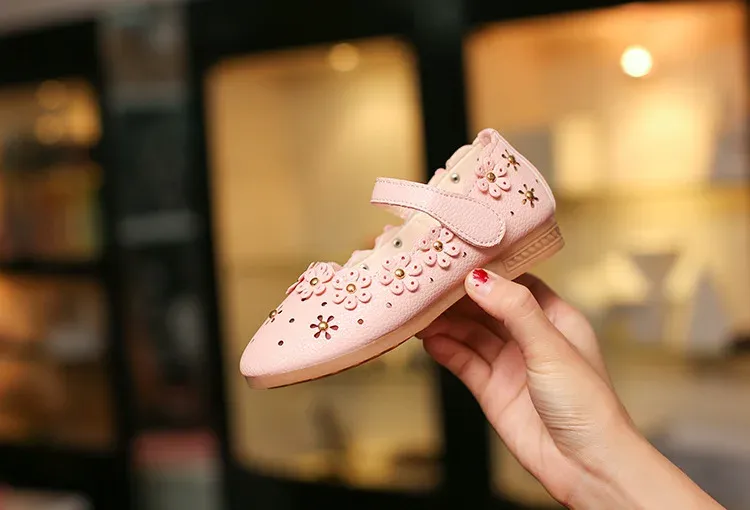 Bambini Bambino Bianco per Festa di Nozze Moda Principessa Scarpe in Pelle con Fondo Morbido Bambini Grandi Ragazze Fiore Appartamenti_voghion.com