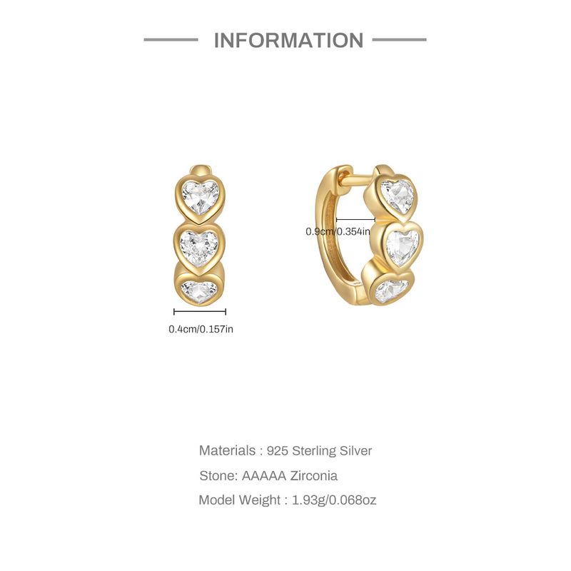 Women's Jewelry Simple S925 Sterling Silver Classic Light Luxury Personality Double Row Diamond Earrings Huggie Earring_voghion.com