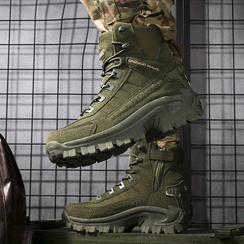 Stivali tattici militari resistenti e antiscivolo per escursioni e trekking all'aperto_voghion.com