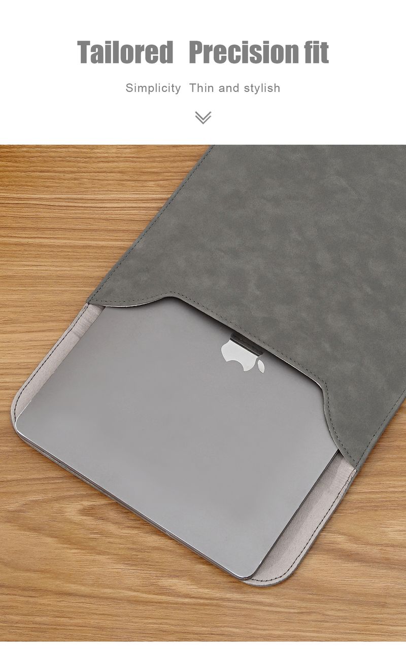 Computer Sleeve Case For Book IPad Air M1 M2 13 14 15 6 16 Pro 12 9 11 Inch Cover Bag Pouch Matte Vegan Leather_voghion.com