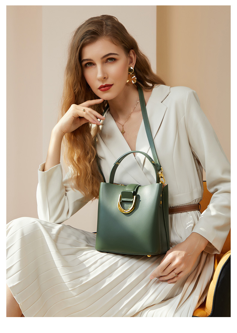 Vera pelle vegetale, pelle bovina, nuovo temperamento high-end, semplice e alla moda, borsa da donna, trasporto a mano, postino a tracolla a spalla_voghion.com