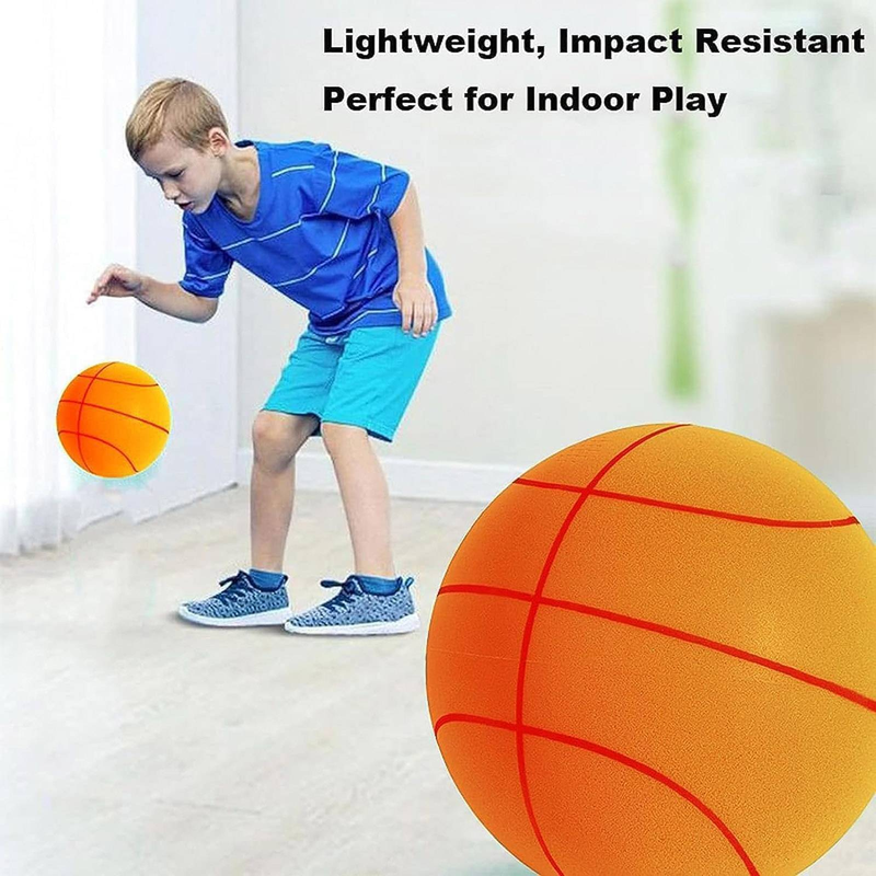 Silent Basketball Dribbling Indoor, Indoor Training Foam Ball Uncoated High-Density, Easy To Grip Quiet Ball For Various Indoor Activities_voghion.com