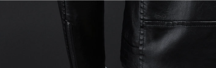Men's Clothing Leather Jacket Handsome Leather Jacket Stand Collar Oblique Zipper Slim Fit Cycling Clothing Motorcycle Jacket_voghion.com