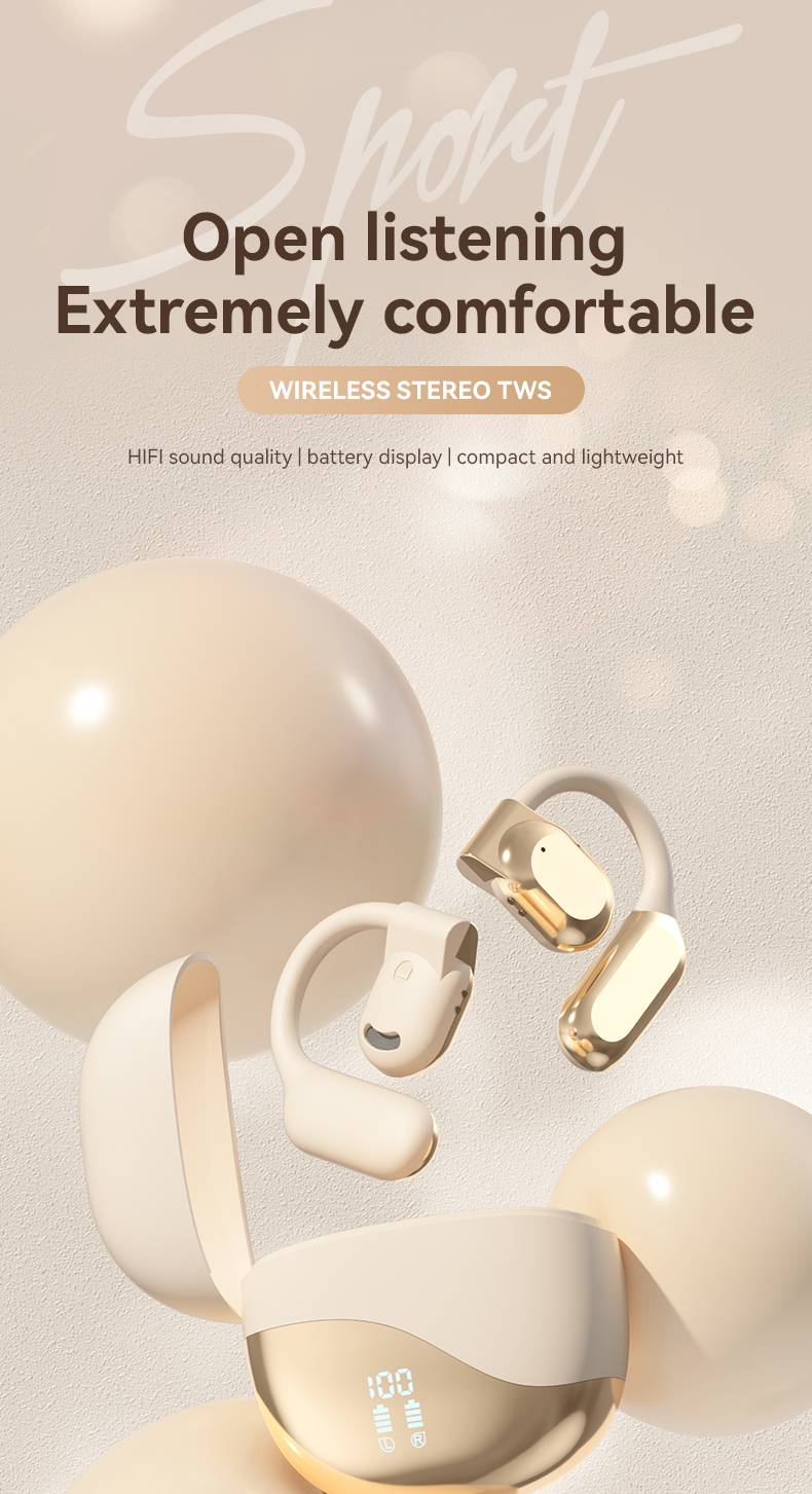 M62 AI Translator Hook-On Bluetooth slušalice, višejezični prijevod u stvarnom vremenu za poslovna putovanja i sastanke_voghion.com