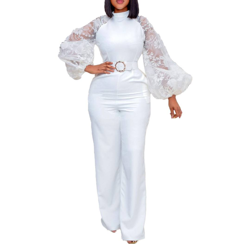 Mesh Jumpsuit Women White Overalls Party Lace Rompers New In Bodysuit One Piece Long Sleeve Summer Long Pants Y2k Spring Work_voghion.com