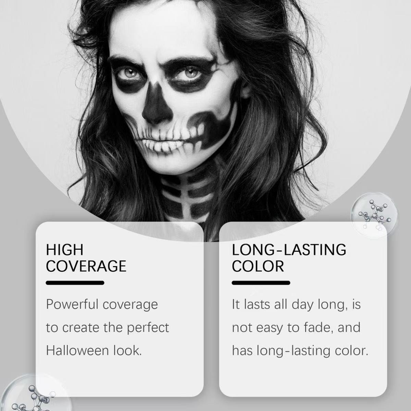 Halloween Gesichts-Make-up Körperbemalung Wasserbasierte Creme befeuchtet macht die Haut weich_voghion.com