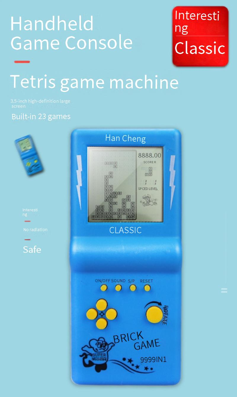 Video Game Consoles Large Screen Tetris Game Console Retro Nostalgic Classic Children's 8090 Handheld Game Console Electronic Toy_voghion.com