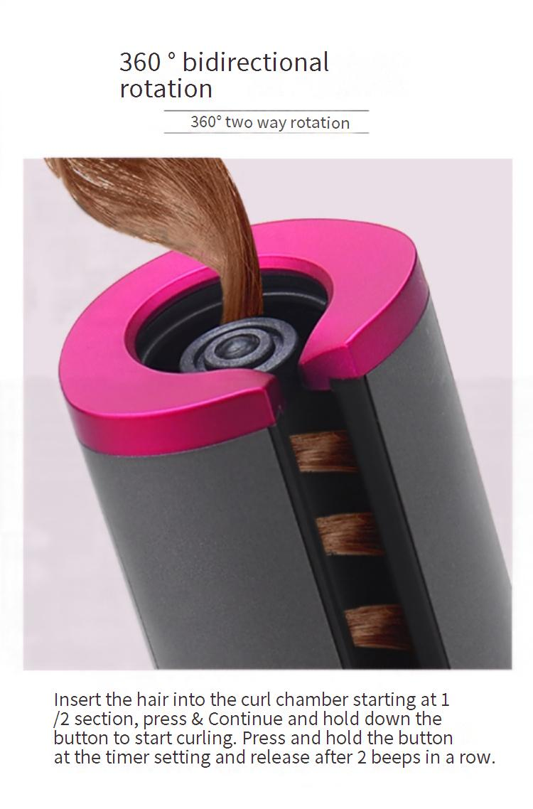 Lockenstäbe, Automatischer Lockenstab, USB, tragbar, intelligent, kabellos, automatischer Lockenstab, für unterwegs, Lazy Lockenstab_voghion.com