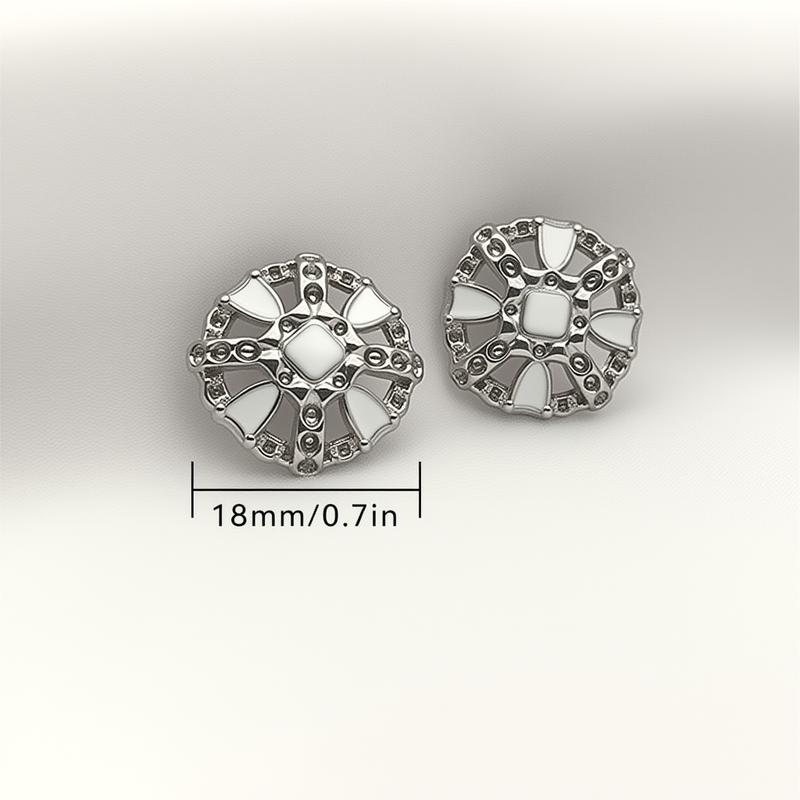 6-10pcs Silver Hollow Button Dripping Process Small Size Clothing Buttons Suitable For Shirts, Coats, Pants_voghion.com
