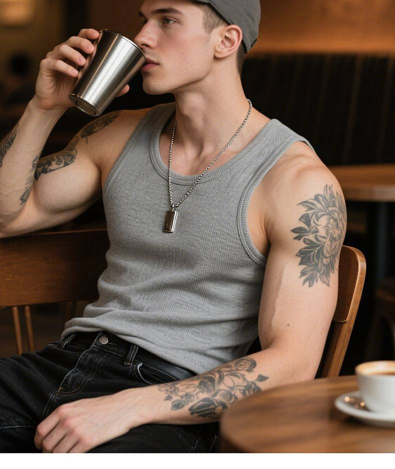 Arbeitskleidung in Kartons, Fitnessweste aus weißer Baumwolle im Retro-Stil, Sportunterhemd für ältere Männer, Hürden, schwere Weste mit Gewinde, männliche Basisschicht_voghion.com