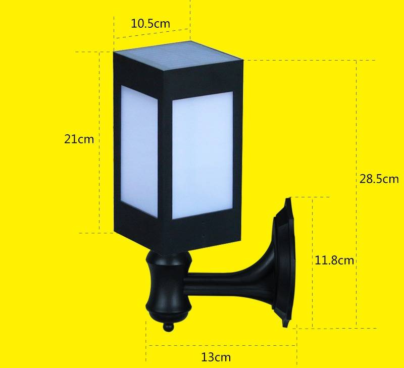 Luci da parete per esterni alimentate a energia solare, luci da giardino, luci a colonna quadrate impermeabili per cortili, ville e vialetti_voghion.com