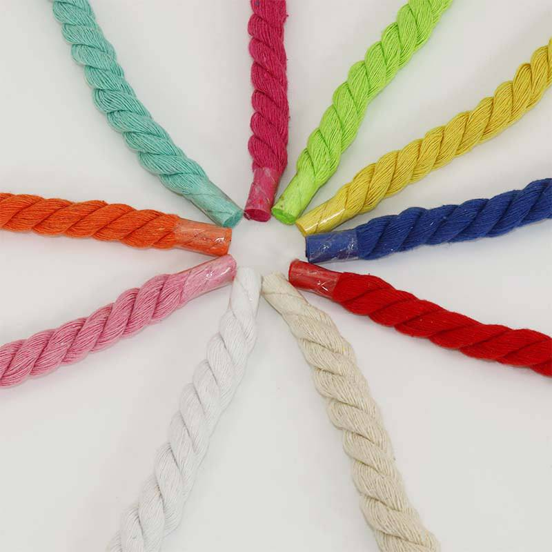 Lacci per scarpe Fonte Corda di cotone a tre fili rotonda di colore puro da 12 mm Stile creativo Ins Scarpe bianche adatte per lacci per scarpe_voghion.com