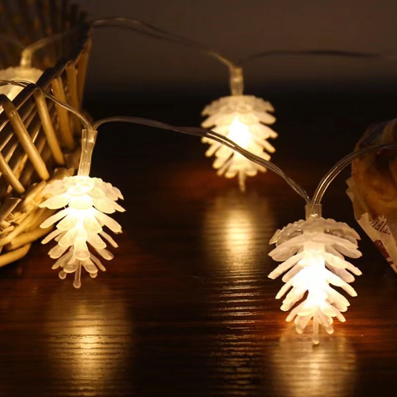 Luces navideñas solares con copos de nieve y renos: guirnalda de luces LED en blanco cálido y multicolor para interiores._voghion.com