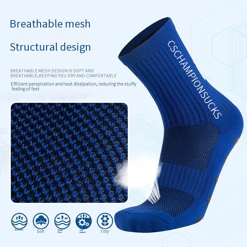 Professional Football Socks With Anti-Slip Grip & Moisture-Wicking Technology – Cushioned Sole For Enhanced Performance – Unisex Sports Socks_voghion.com