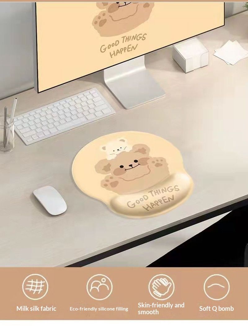 NeoGear Bärenmaus für Frauen, weiche, niedliche 3D-Silikon-Handgelenkauflage_voghion.com