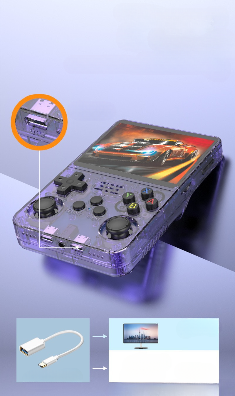New R36s handheld console, nostalgic arcade all-in-one portable open-source game console_voghion.com