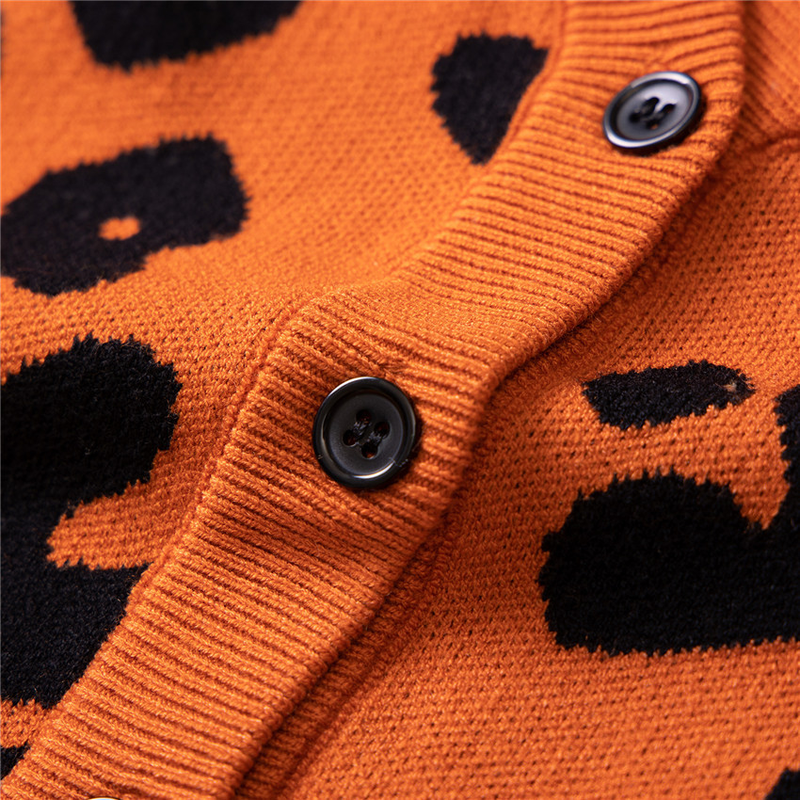 Mädchen Herbst süße Strickjacke Mode Mädchen Blumen Pullover Mantel_voghion.com
