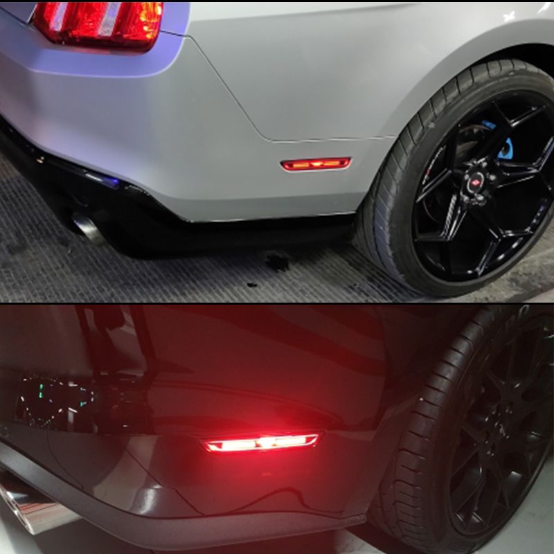 2 stücke Auto LED 3D Pferd Design Vorne Hinten Stoßstange Seite Marker Lichter Für 2015-2018 Ford Mustang Fender SideMarker lampen_voghion.com