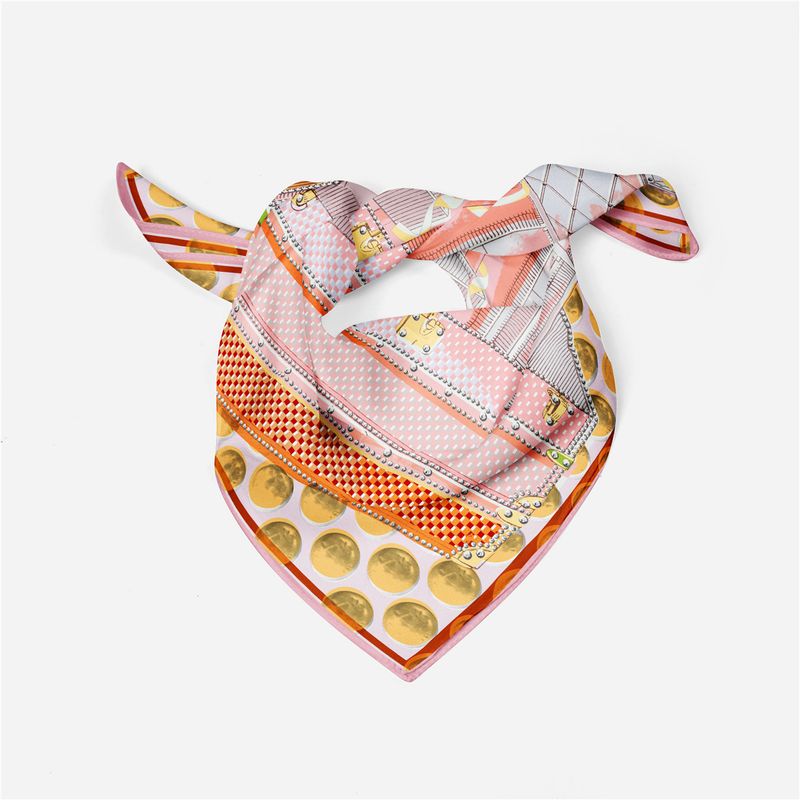 Diadema cuadrada de seda de temperamento fresco de colores finos de primavera y otoño, bolsa de encuadernación profesional, bufanda pequeña_voghion.com