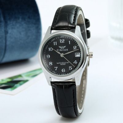 2023 Hot Selling Leather Strap Non-Mechanical Watch Student Trendy Unisex Waterproof Quartz Couple_voghion.com