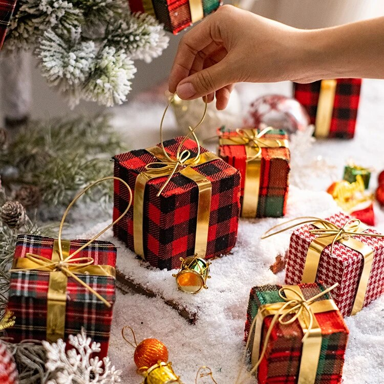 Christmas hänge presentförpackning köpcentrum fönster scen layout Stackhead rekvisita dekoration_voghion.com