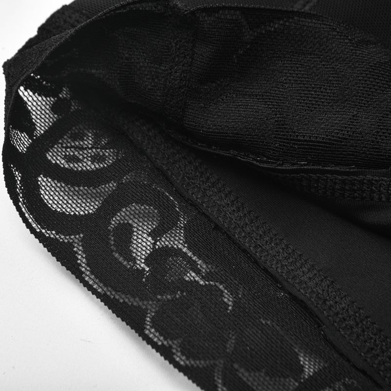 Pantalones de barriga con cremallera, mono con cintura corsé, mono moldeador de cuerpo transpirable de malla de doble capa con 4 botonaduras_voghion.com