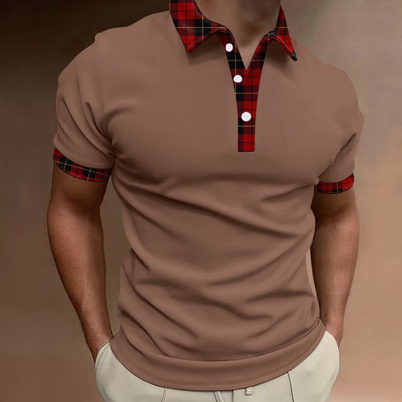 Camisa polo masculina de manga curta respirável e com botões, para primavera e verão, 25ª temporada, personalizável_voghion.com