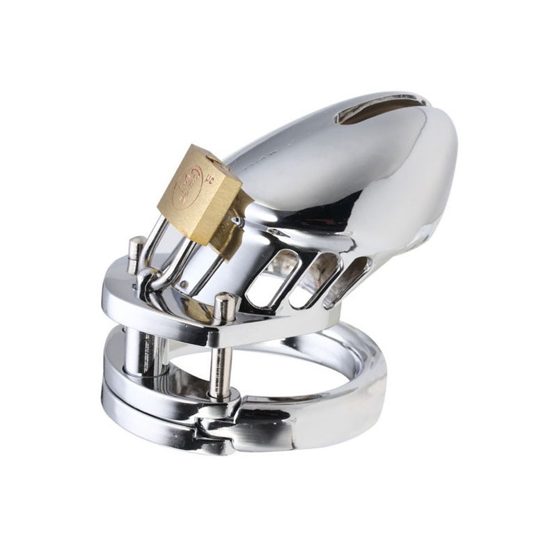 Jaula de 40/45/50 mm para pájaros, de acero inoxidable, con candado, dispositivo de castidad, anillo de metal para bondage BDSM, con cerradura, para hombre._voghion.com