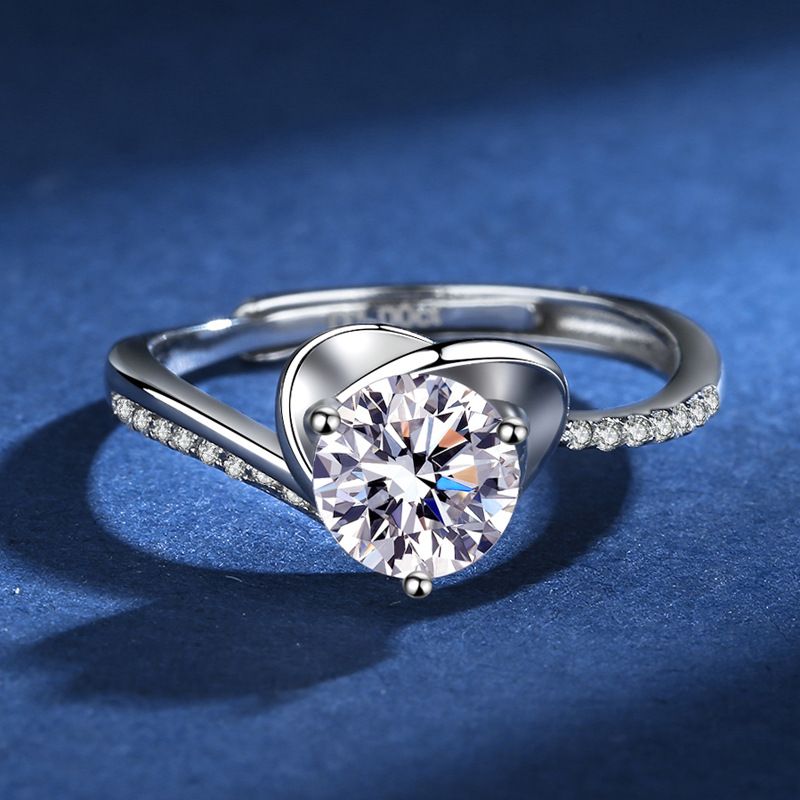 Tancise Classic Moissanite Silver Ring Ladies Jewelry Wedding Promise Party Gift_voghion.com