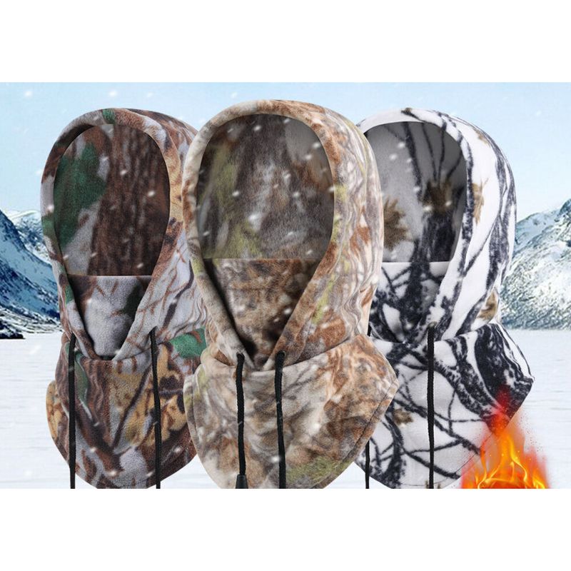 Radfahren Winddichter Outdoor-Sport-Halswärmer Kältebeständige, verdickte Ski-Kopfbedeckung CS-Maske Camouflage Fleece-Mütze_voghion.com