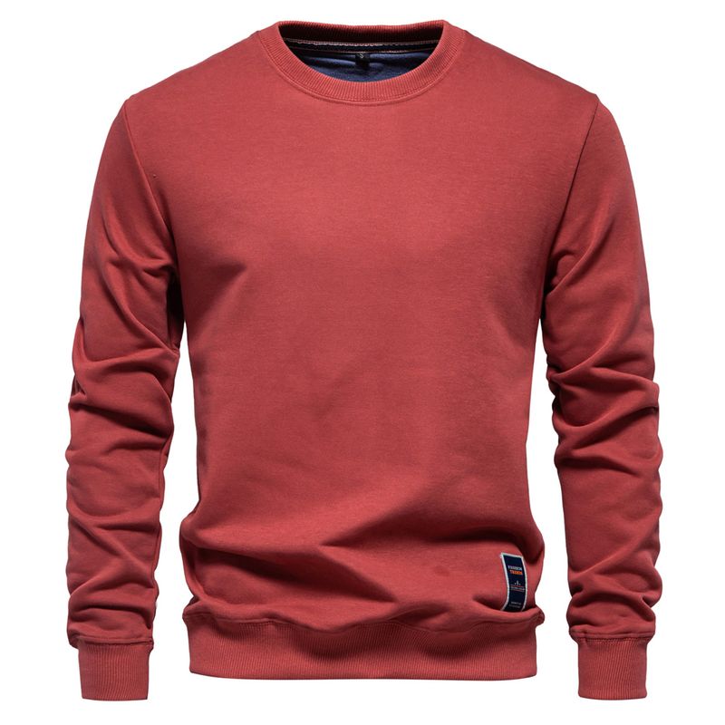 AIOPESONFelpe da uomo in misto cotone, girocollo, tinta unita, pullover, casual, sportive, per uomo_voghion.com