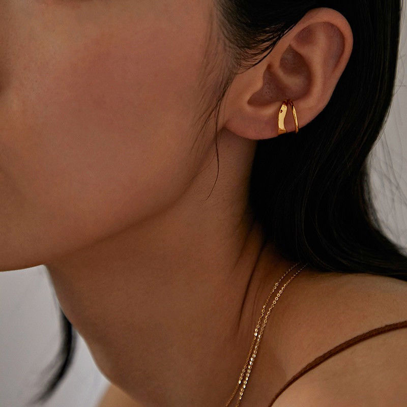Designer Model High-end Irregular Ear Clips Ear Bone Clips Without Ear Piercing Can Be Worn By Both Women And Men_voghion.com