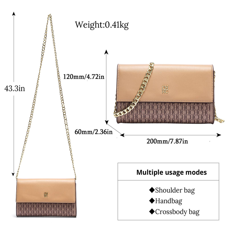 CHCH Pochette piccole da donnaBorse a tracolla e borsette da polso in paglia con tracolla a catena Borsa a tracolla casual elegante_voghion.com