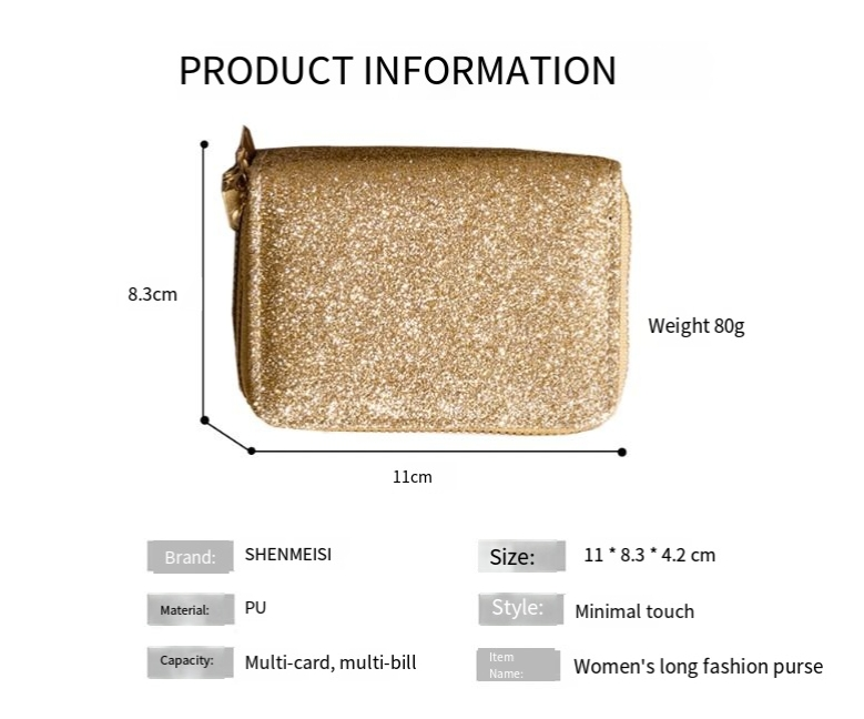 Nuovo stile da donna con doppia cerniera a fisarmonica porta carte con cielo stellato porta carte flash multi slot per carte porta documenti da donna alla moda_voghion.com