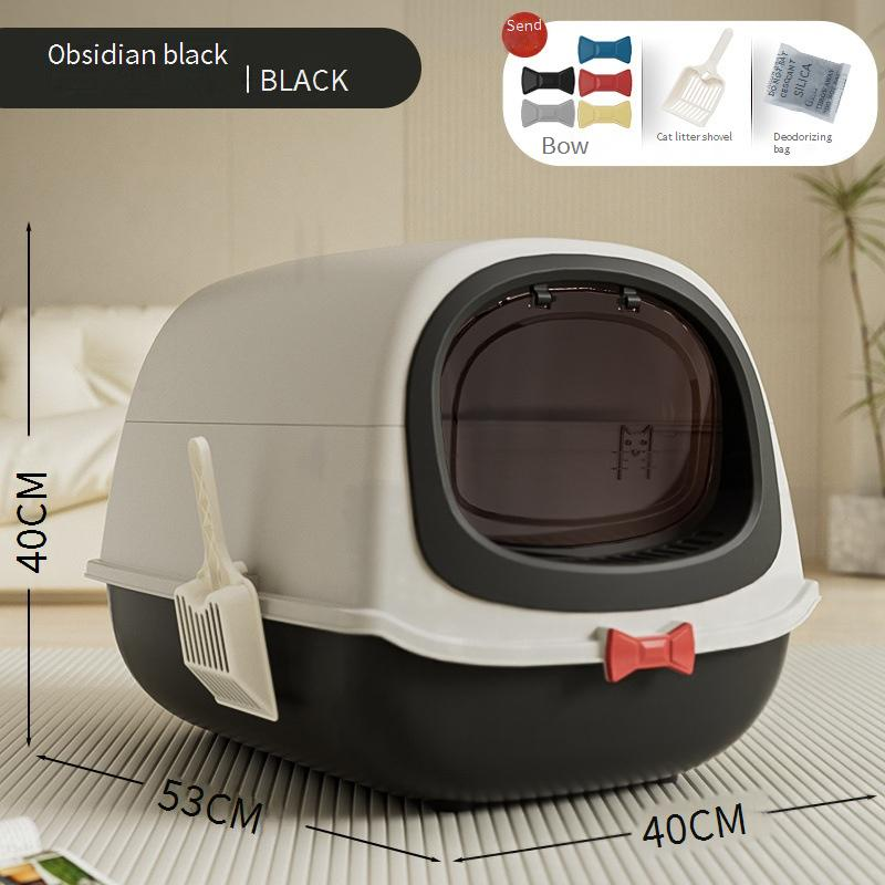 Pet Products Cat Litter Box Oversized Huge Set Ultraviolet Cat Litter Box Large And Small Cats Closed Smell Proof Cat Daily Necessities_voghion.com