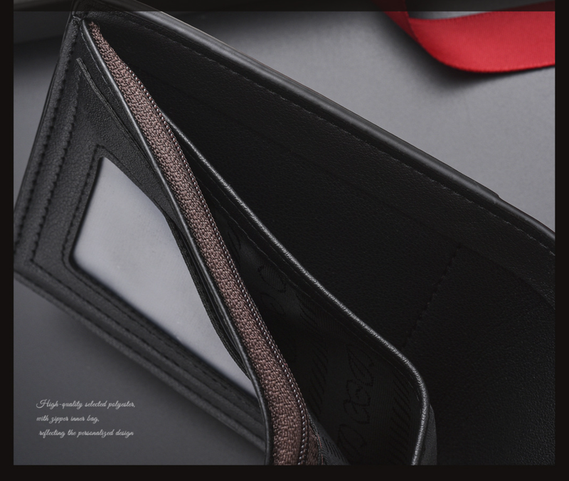 Portafoglio da uomo, corto, con porta carte di credito integrato per patente di guida, monete, marchio alla moda, portafoglio da uomo multifunzionale_voghion.com