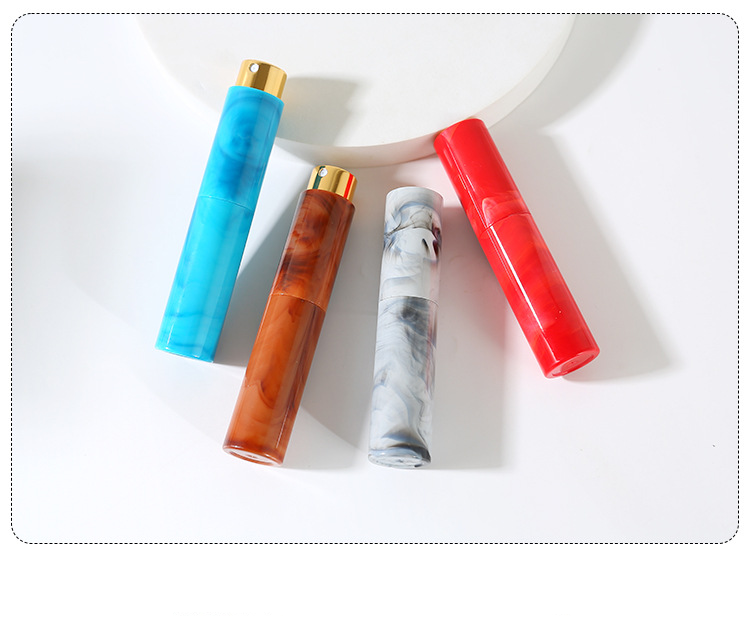 Parfümzubehör 10 ml Marmor-Parfüm-Subflasche ABS Rotierende kosmetische Mundsprühflasche Glasparfüm Leere Flasche_voghion.com