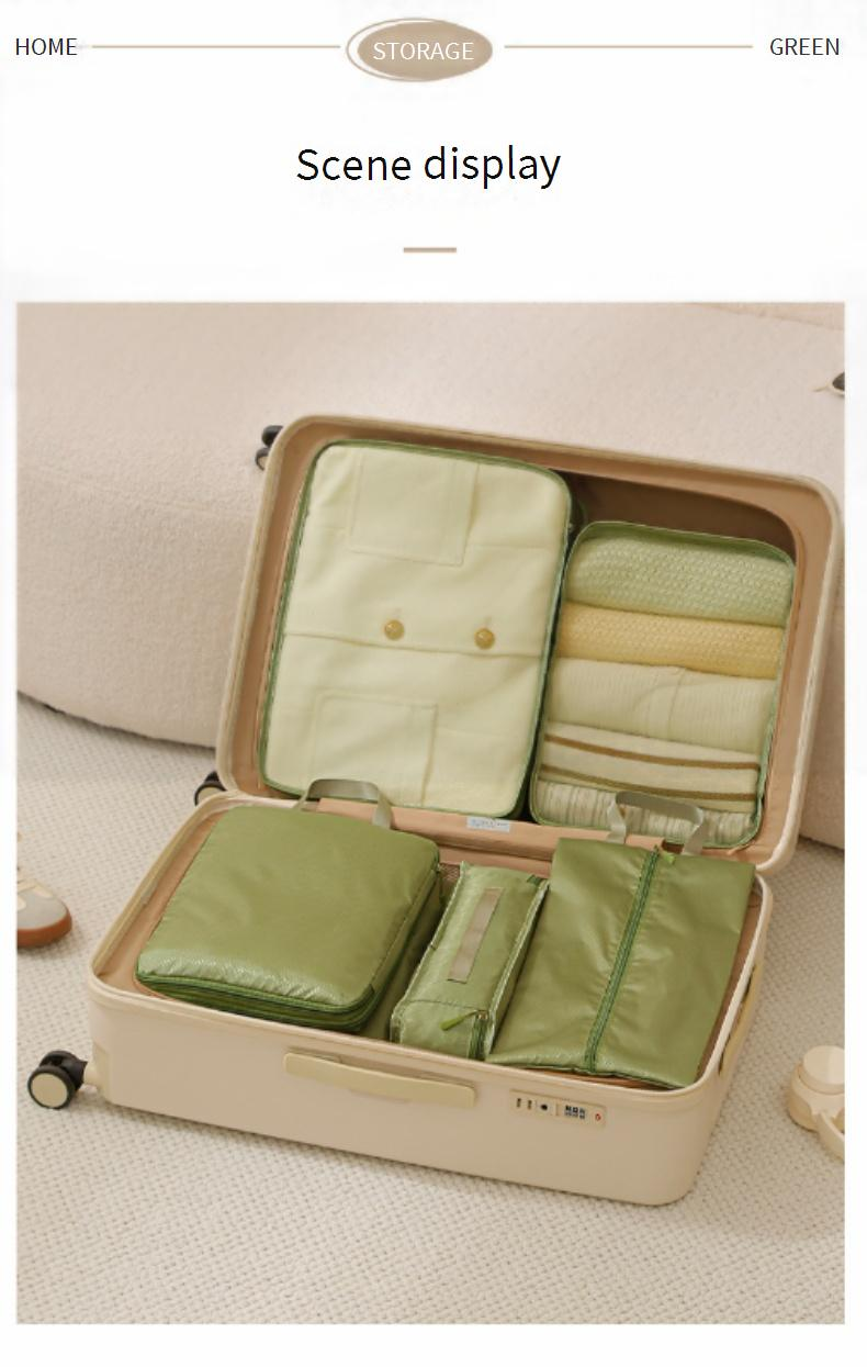 Set di cubi da viaggio impermeabili - 6 borse organizer per vestiti, biancheria intima e accessori_voghion.com