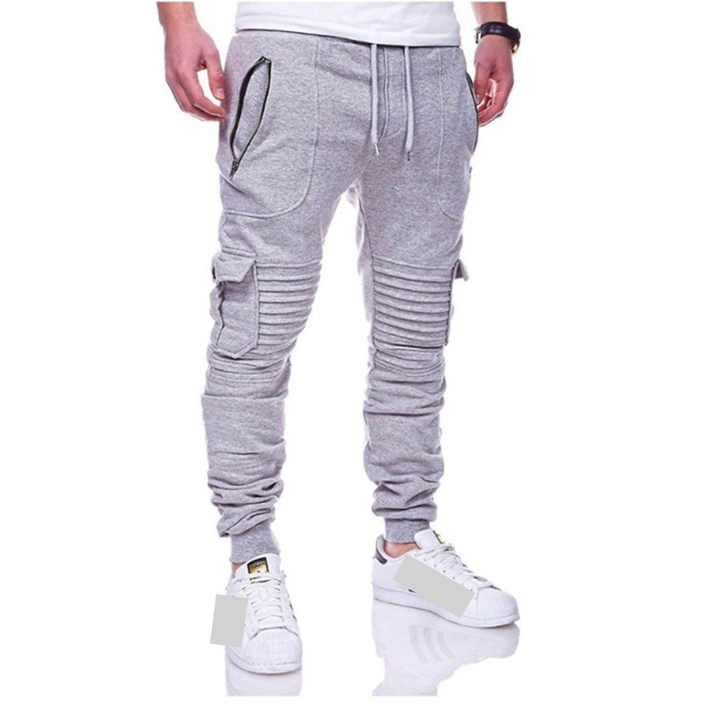 Men's Casual Jogger Pants With Multi-Pockets & Striped Design - Lightweight Stretch Fabric For Gym, Workout & Daily Wear (Black, Grey, Camo)_voghion.com