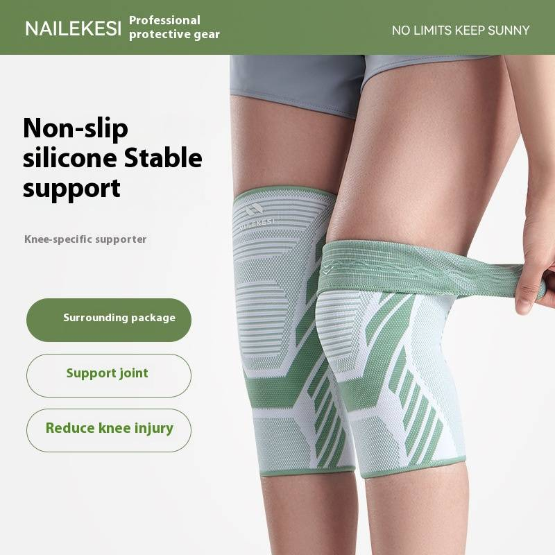 Ginocchiera sportiva in nylon per corsa, basket ed escursionismo - Supporto traspirante e antiscivolo (coppia) - Compressione leggera e altamente elastica_voghion.com