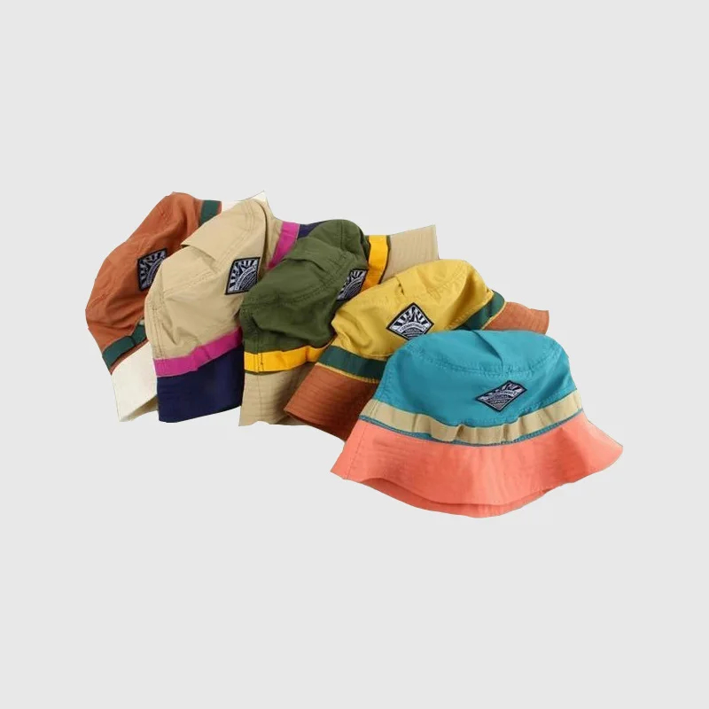Summer Outdoor Color Blocked Quick Drying Foldable Fisherman's Hat Color Blocked Thin Mountaineering Leisure Sunshade Hat_voghion.com