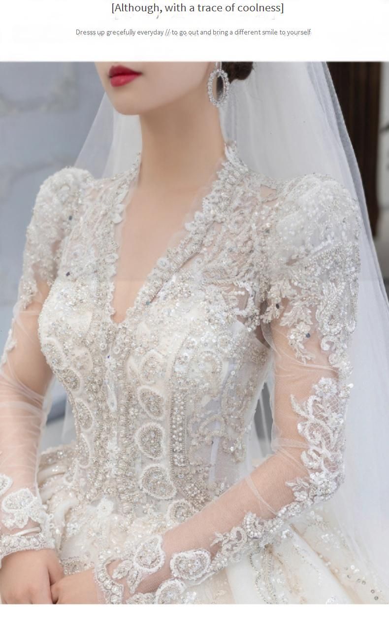 Robe de mariée élégante de style court avec longue traîne, taille haute et options grande taille – Parfaite pour les mariées et les femmes enceintes_voghion.com