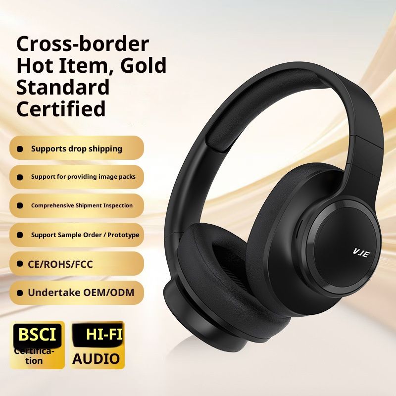 Bluetooth-Kopfhörer mit 30 Stunden Akkulaufzeit, leichten Ohrpolstern aus Memory-Schaum und faltbarem Design_voghion.com