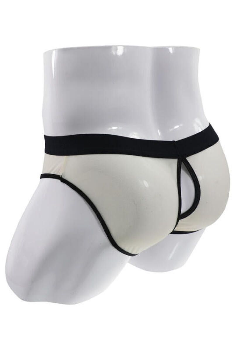 Sexy Open Crotch Mesh Triangle Rubber Shorts_voghion.com