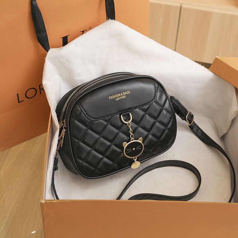 Borsa a tracolla in morbida pelle, piccola e rotonda, elegante, in vera pelle, stile coreano, di alta qualità, 2025_voghion.com