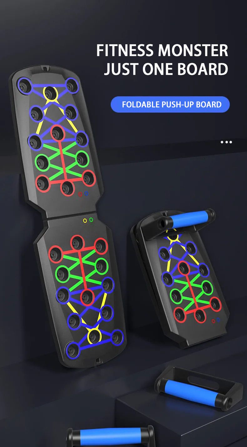 Folding Push-up Board Multifunctional Exercise Table Portable Fitness Equipment Abdominal Enhancement Support Muscle Exercise_voghion.com