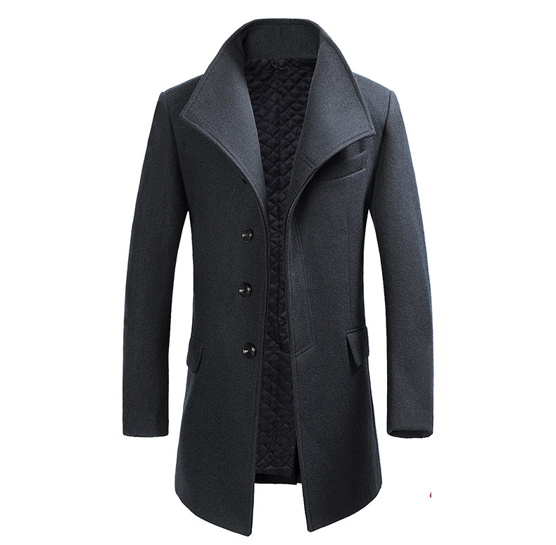 Woolen cloth men's Keel Trench Coat_voghion.com