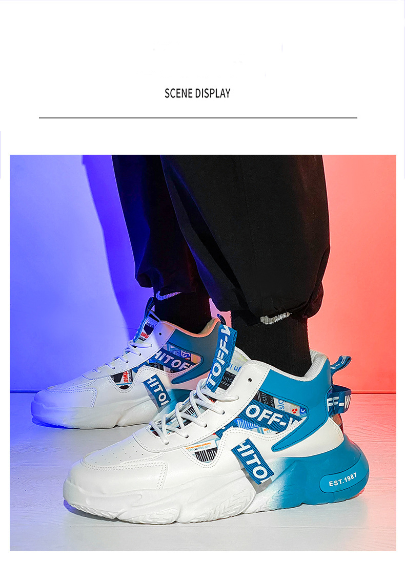 A j kinderherenschoenen co-branded zwart-witte panda a j1 herfst en winter grote jongens studenten hoge boardschoenen_voghion.com