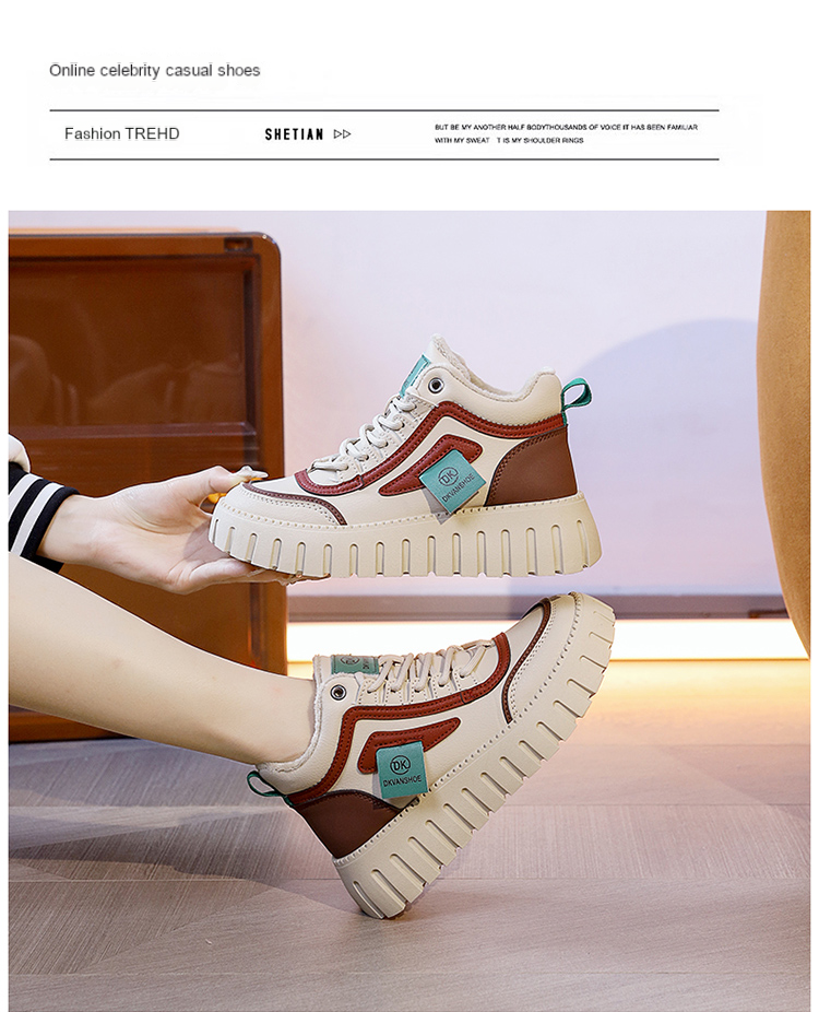 Fleece casual shoes muffin sole women's shoes_voghion.com