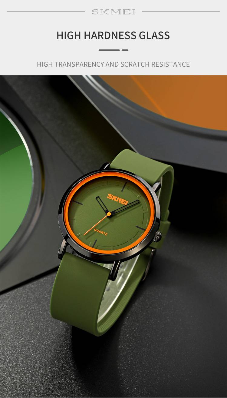 SKMEI Colorful Minimalist Quartz Smartwatch 2050 Fashionable Casual Design. Versatile Contrast Colors._voghion.com